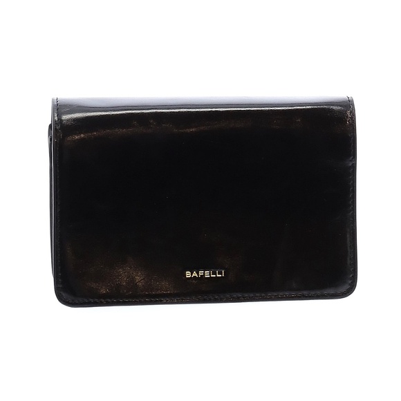 Bafelli Gold Leather Quiet Luxury Cat Black Crossbody Chain Bag Clutch - Picture 3 of 3